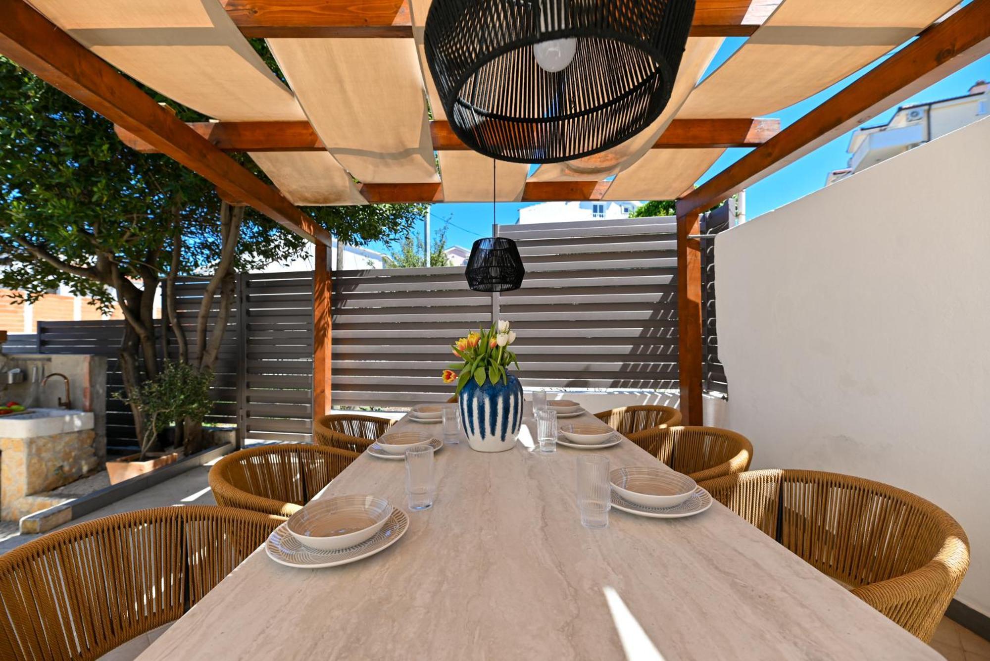Villa Costa Blu With Pool By The Sea Trogir Exteriér fotografie